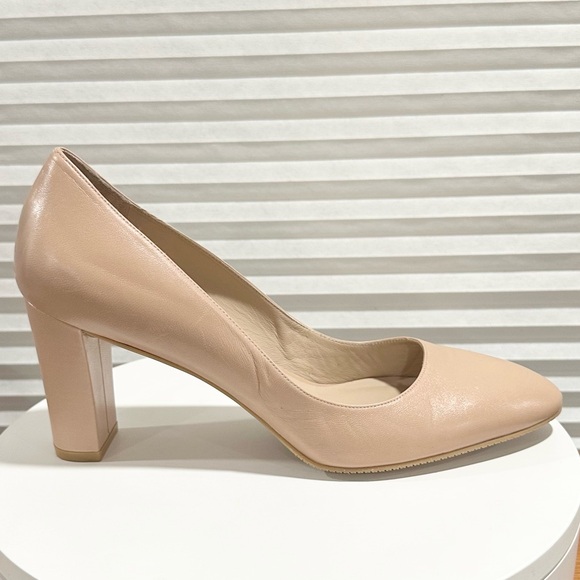 🌹STUART WEITZMAN 🌹 Vida 75 Leather Pumps Beige Size: 11B - Picture 2 of 16